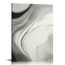 COMIO Grey Marble Canvas Wall Art Grey and White Abstract Prints Grey Abstract Picture White and Grey Marble Wall Art White Textured Modern Minimalist Painting for Living Room Decor