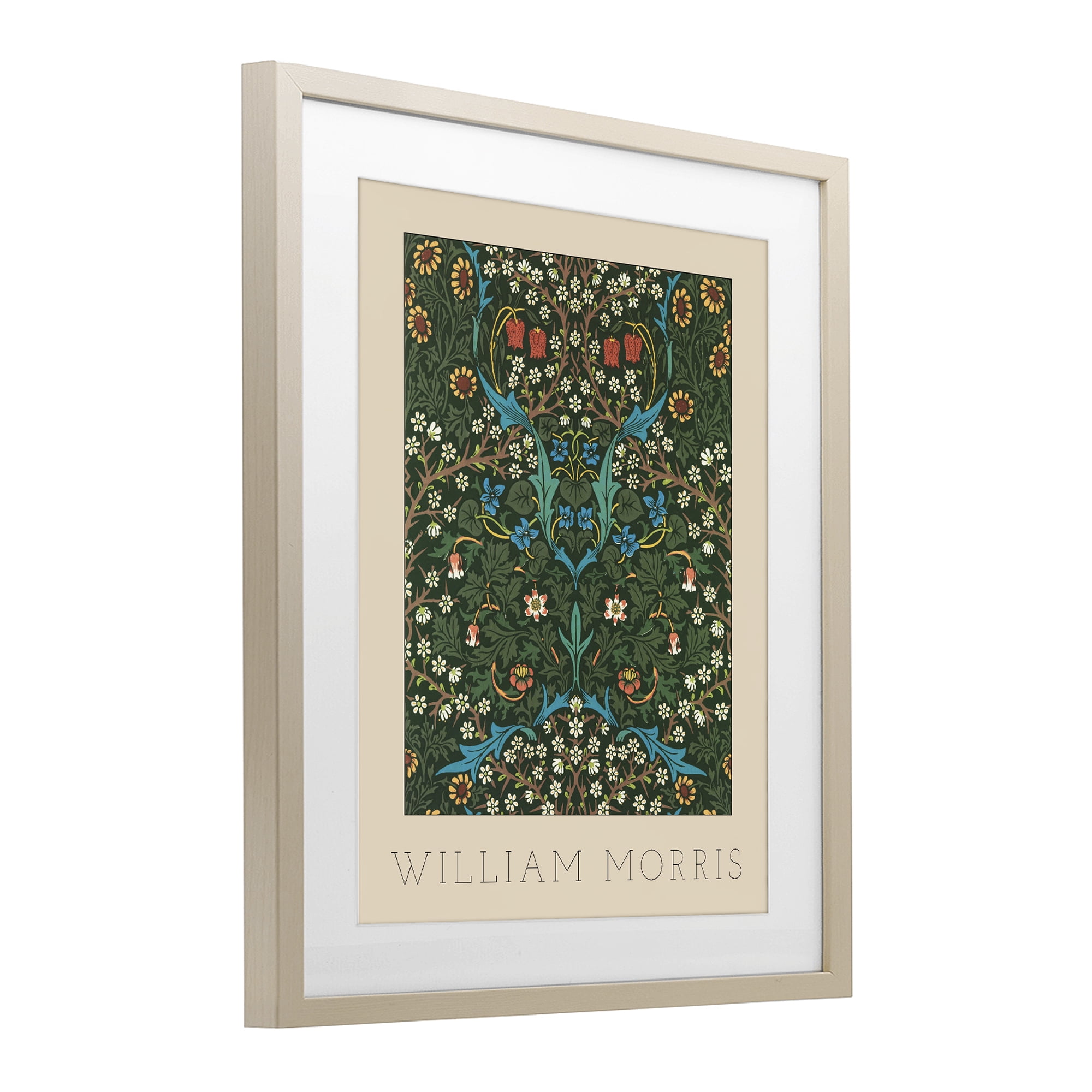 Stupell Industries Ornate Botanicals William Morris Birch Framed Print Under Glass, design by Lil' Rue