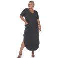 thumbnail image 2 of White Mark Women's Short Sleeve V-neck Maxi Dress, 2 of 6