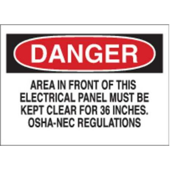 Brady Danger Sign, 7.00 x 10.00