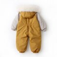 thumbnail image 6 of Stamzod Baby Boys Girls Hooded Snowsuit with Fur Waterproof Windproof Newborn Footed onesie Long Sleeve Zipper Warm Toddler Romper Jumpsuit on Sale, 6 of 8