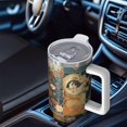 thumbnail image 6 of Modern 40oz Tumbler– Stainless Steel Insulated Tumbler with Handle and Straw, Large Capacity Travel Cup for Hot & Cold Drinks, 6 of 7