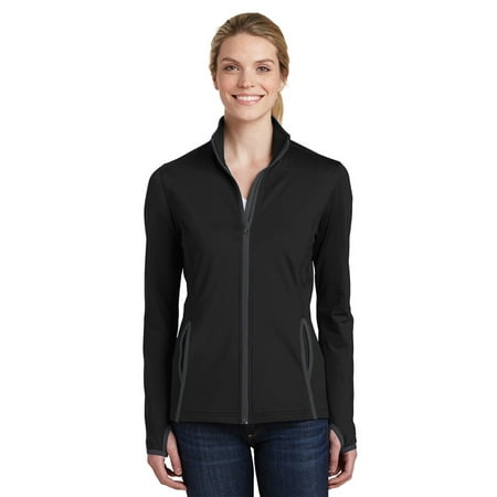 - Sport-Tek Women's Stretch Contrast Full-Zip Jacket