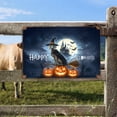 thumbnail image 2 of Happy Halloween Weimaraner Witch Pumpkins Bats Horizontal Metal Aluminum Sign Weim Gray Ghost Dog Lover Wall Art Home Decor - 13012, 2 of 5