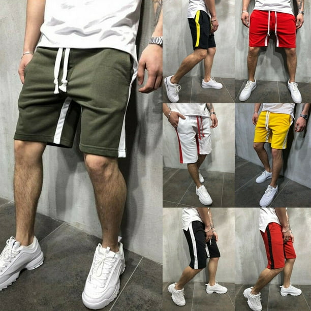 FOCUSNORM - Mens Summer Casual Sports Gym Shorts Running Jogging Trunks Beach Short Pants