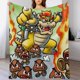 thumbnail image 4 of Manta Bowser de tela de superficie vertical súper suave de varios tamaños, acogedora y cálida, adecuada para cama, sofá, campamento, viajes, para todas las estaciones, liviana y compacta de 30 x 40, 4 of 8