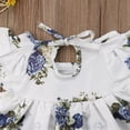 thumbnail image 5 of JUNWELL Newborn Infant Kids Baby Girls Floral Tops Dress Shorts Pants Clothes Outfits White 6-12 Months, 5 of 7