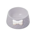 thumbnail image 2 of Cat Bowl with Bow Tie for Food and Water,250ml Non-Slip Cat Dish Prevents Whisker, Cute Pet Food Bowl for Cats and Small Dogs （Gray）, 2 of 6