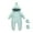Green, variant on HUANBAI Newborn Infant Baby Boys Girls Long Sleeve Solid Winter Hooded Coat Jacket Thicken Windproof Warm Jumpsuit Outwear With Shoes Girl Jumpsuit