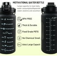 thumbnail image 3 of Half Gallon Water Bottle with Sleeve BPA Free 64 oz Water Jug with Straw and Time Marker, Motivational Gym Workout Pregnancy Water Bottles Gifts for Women, 3 of 6