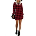 thumbnail image 4 of Skksst Womens Long Sleeve Round Neck Gird Christmas Loose Tunic Dress, 4 of 5
