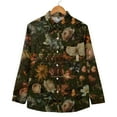 thumbnail image 4 of Endives Womens Cotton Shirt Art Printed Button Down Shirts Casual Womens Tops Long Sleeve Blouse, 4 of 7