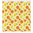 thumbnail image 3 of Ambesonne Tangerine Shower Curtain, Cheerful Lemon and Orange, 69"Wx84"L, Yellow Orange Lime Green, 3 of 3