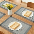 thumbnail image 2 of Unique Bargains Set of 6 Plastic Placemats for Table Decor Indoor Outdoor Blue Brown, 2 of 6