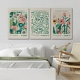 thumbnail image 3 of PixonSign Canvas Print Wall Art Set Watercolor Pastel Vibrant Flower Market Prints Nature Wilderness Illustrations Modern Art Decorative Floral Botanical Minimal Calm/Relax for Bedroom - 16"x24"x3, 3 of 5