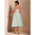 thumbnail image 2 of Mint Green Spaghetti Strap Fit & Flare Midi Dress For Elegant Day To Evening Wear, 2 of 7