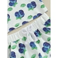 thumbnail image 6 of Suealasg 2Pcs Kids Girl Summer Clothes 6M 1T 2T 3T 4T Toddler Girl Casual Beach Outfits Short Sleeve Fruit Print T-Shirts Tops and Elastic Waist Shorts Set, 6 of 7