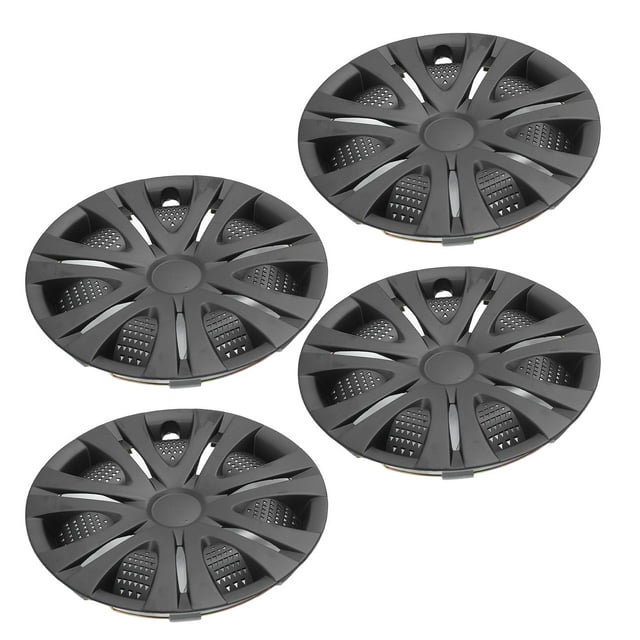 Protector De Llanta De Ruedas, Tapa Del Cubo De La Rueda De 13 Pulgadas 4pcs Negro Mate De Uso Negro Duradero Para La