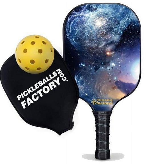 Pickleball Factory PB00026-8-C Best Pickleball Paddle - The Milky Way Most Expensive Pickleball Paddle, Best Indoor Pickleball Balls, Carbonfiber Graphite