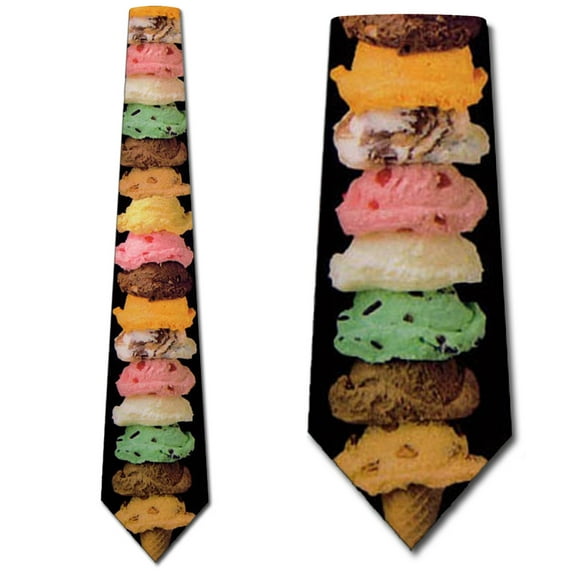 Ice Cream Cone Necktie Mens Tie