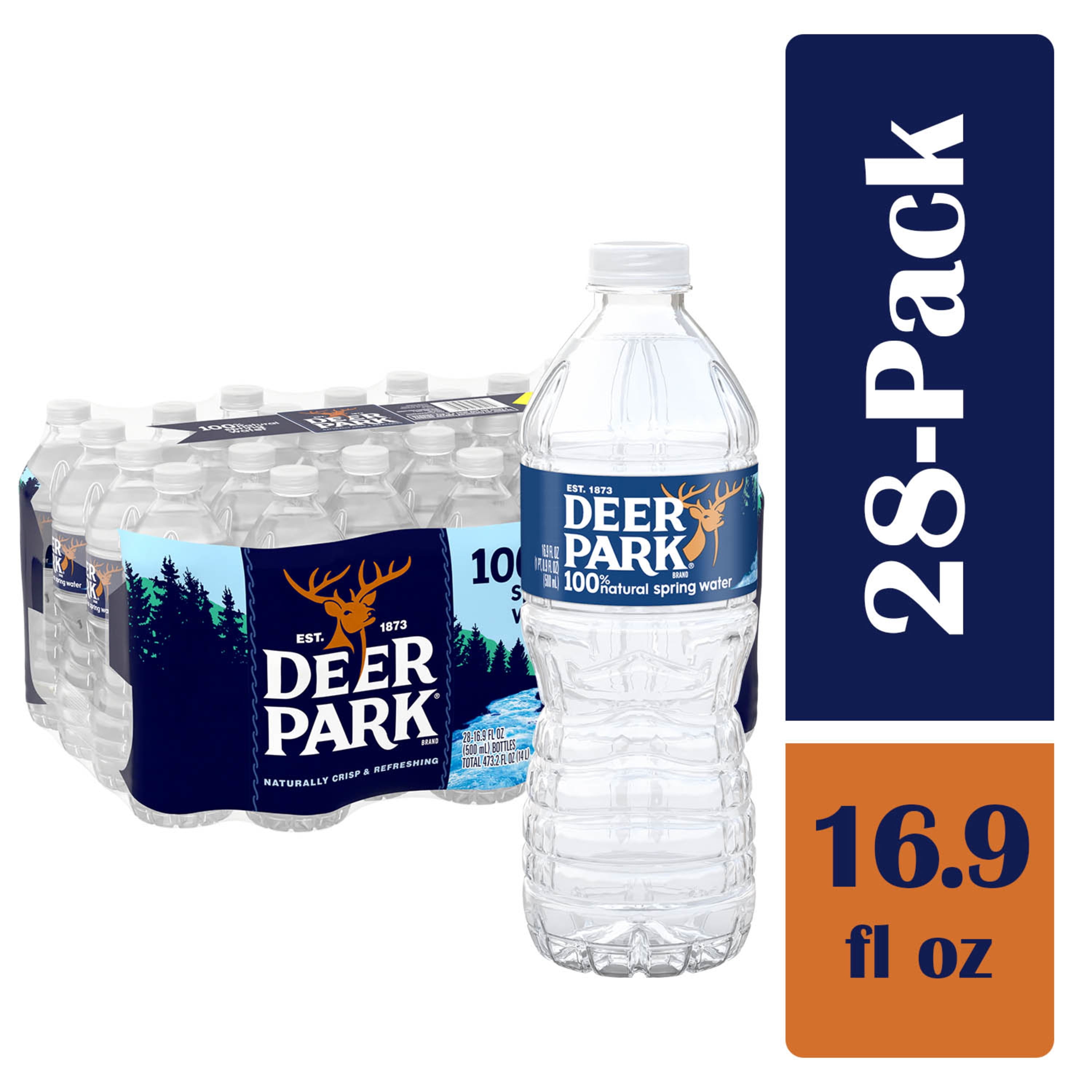 DEER PARK Brand 100 Natural Spring Water, 16.9ounce plastic bottles