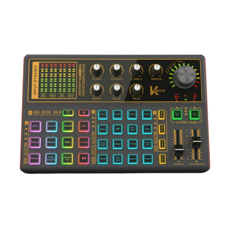 K300 Podcast Recording Equipment Mixer Voice Live Sound Card DJ
