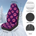 thumbnail image 7 of Uorisanigo Car Seat Covers 2pcs/Set Stretchy Plush Purple Pink Lips Print Car Seat Cover for Front Only High Back Bucket Seats Cover for Most Cars, Trucks, SUVs, Vans, 7 of 7