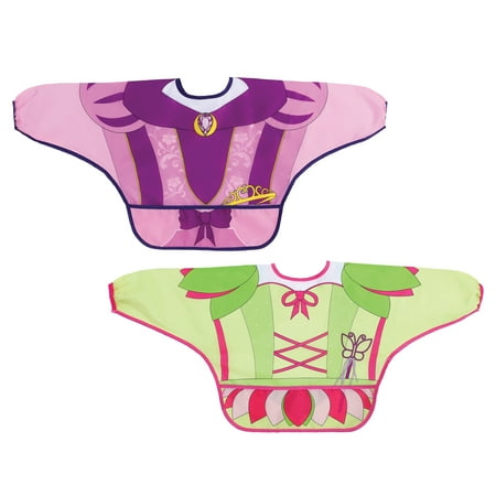 UPC: 9312742005634 | CHARACTER BIBS/SMOCKS WITH SLEEVES 2PK PRINCESS/FAIRY