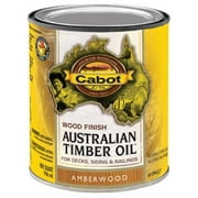 Cabot 140.0019457.005 Australian Timber Oil Water Reducible Stain, Quart, Low Voc Amberwood