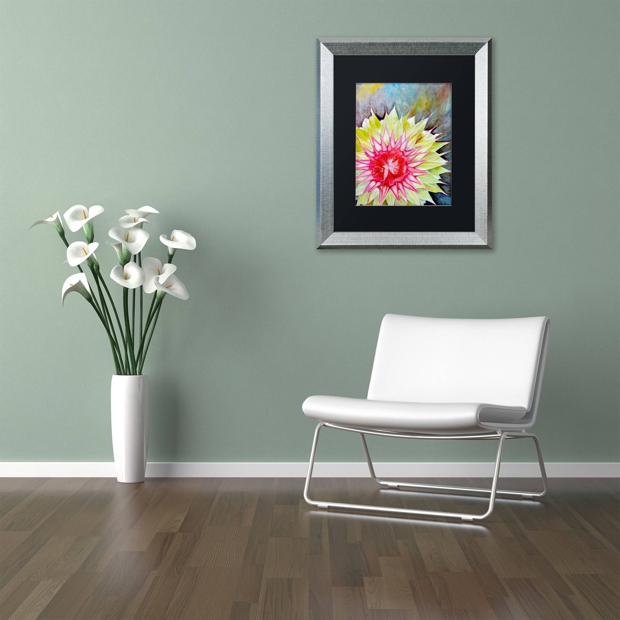 Trademark Fine Art "Alberta and Einstein" Canvas Art by Lowell S.V. Devin Black Matte, Silver Frame