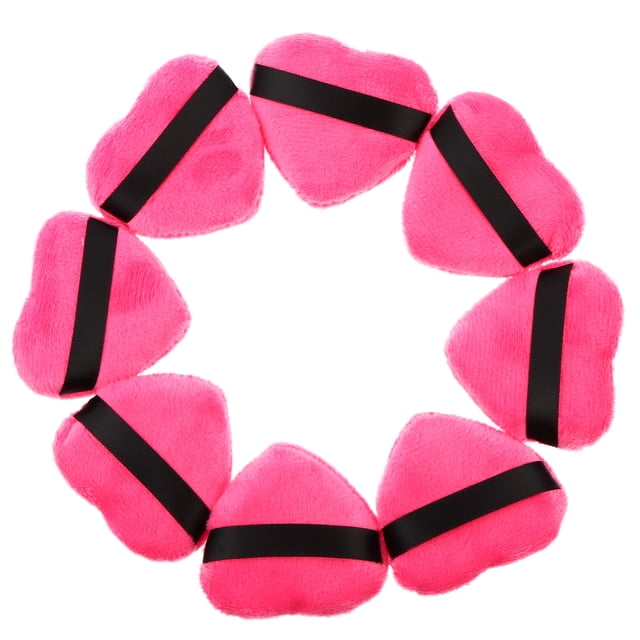 Miangastore Outils de Maquillage pour le Visage Houppettes de Maquillage Rosé 8 Pcs 2.6x2.4x0.5in