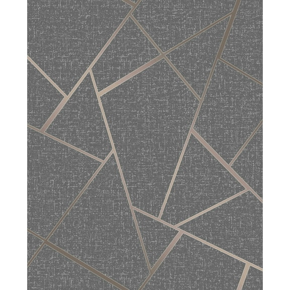 Fine Decor Quartz Copper Fractal Unpasted Expanded Vinyl Wallpaper, 20.5-in by 33-ft, 56.4 sq. ft.