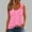 Hot Pink1, variant on Babysbule Women's Solid Color Camisole Sleeveless T-Shirt Loose Fit Casual Tank Top Comfortable Lightweight Round-Neck