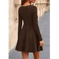 thumbnail image 5 of PRETTYGARDEN Fall Cocktail Dresses for Women Elegant Classy Wedding Guest Long Sleeve Homecoming Party A Line Mini Dress, 5 of 10