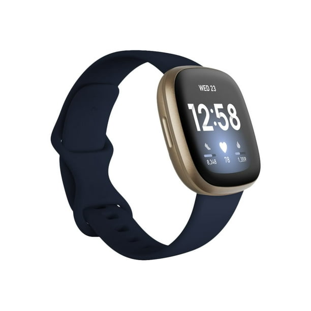 Fitbit Versa 3 Soft gold aluminum smart watch with band