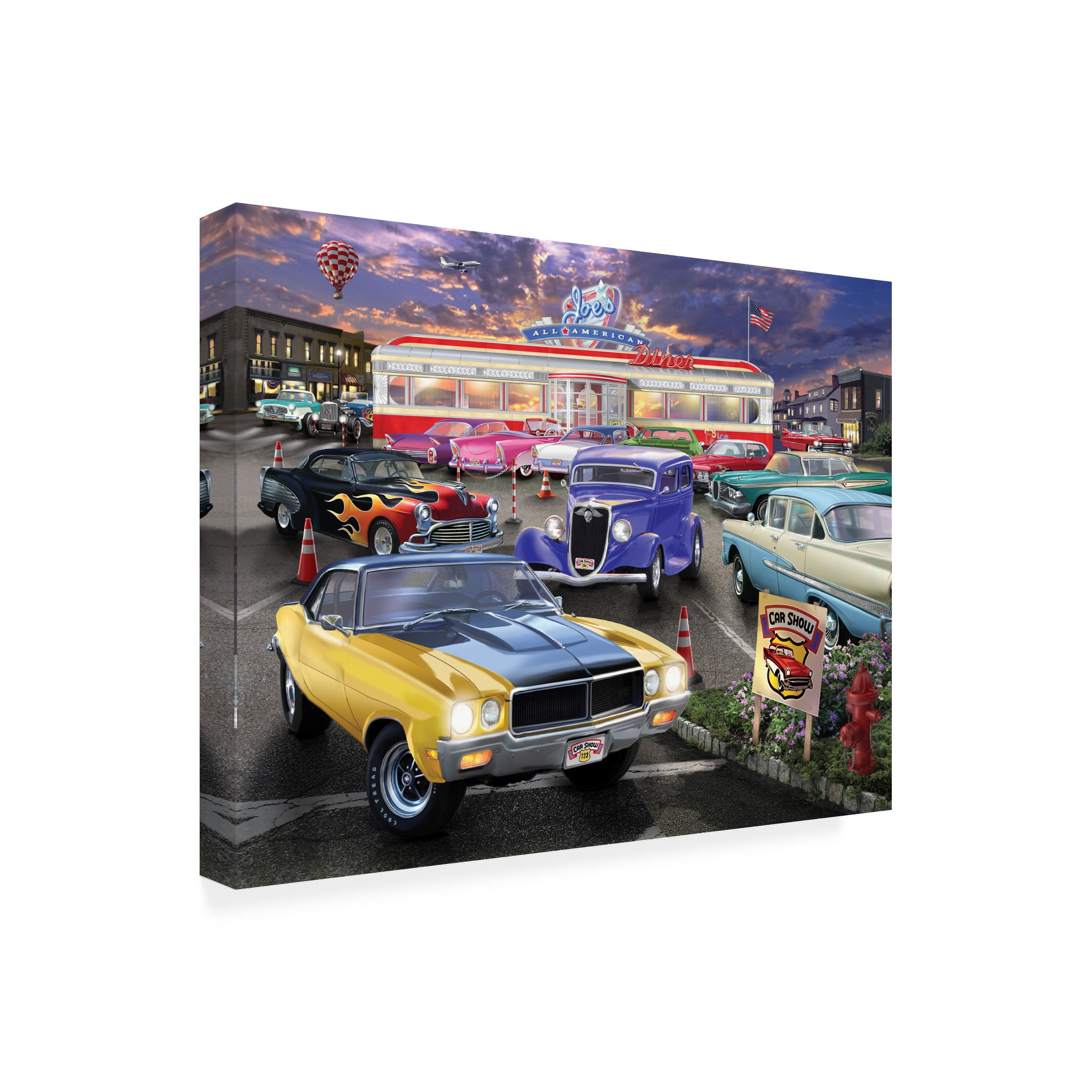 Bigelow Illustrations 'Diner Car Show' Canvas Art
