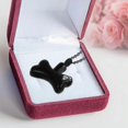 thumbnail image 4 of Collar con colgante Yashi hueso de pata de perro joyería conmemorativa negro y blanco, 4 of 5
