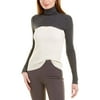 Halston womens Mina Turtleneck Shrug, S, Grey