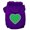 Purple, variant on Pet Dog Cat Hoodie Screen Printed, "Green Swiss Dots Heart"