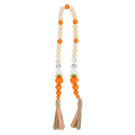 

HOMEMAXS Easter Bunny Beads String Home Wooden Beads Decor Wall Backdrop Pendant