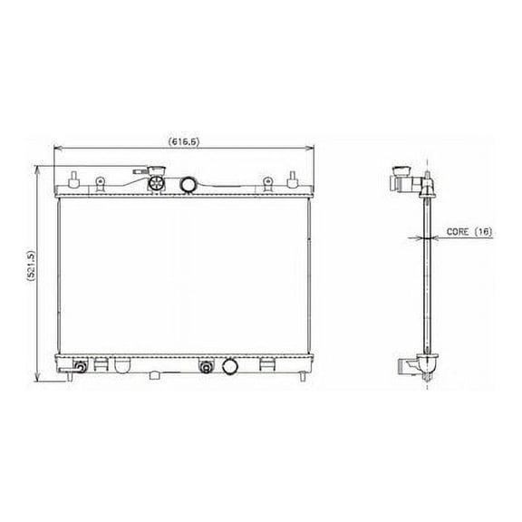 Radiator - Compatible with 2007 - 2009 Nissan Versa 2008
