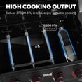 thumbnail image 6 of Feasto 4-Burner Propane Gas Grill with Side Sear Burner, 49500 BTU, 563 Sq.In., Cabinet Storage, 6 of 11
