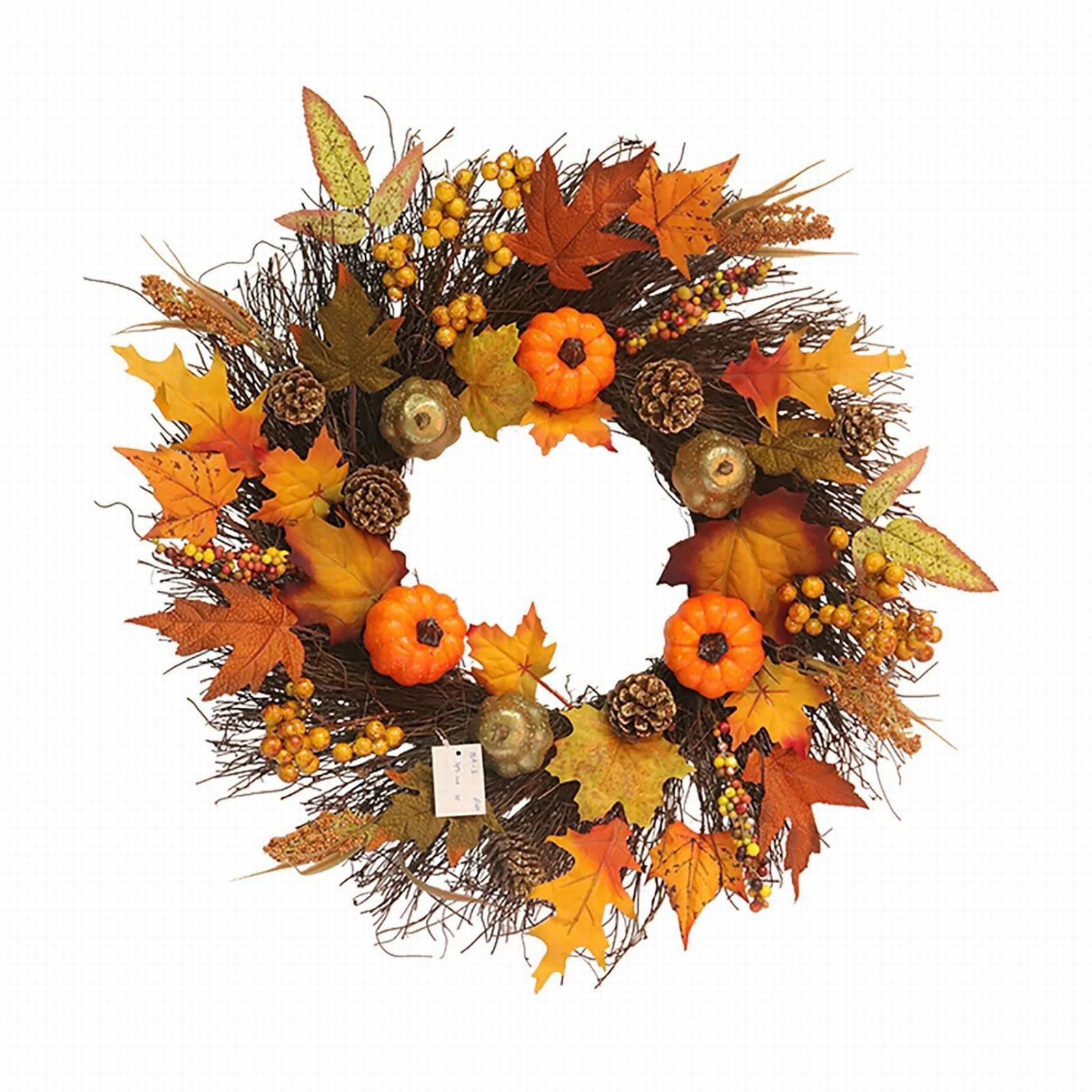 Guirlande Feuilles D’érable Halloween – 2 X 175 Cm – Tissu Soie Noir/rouge – Avec 4 Crochets – Décoration Automne, Thanksgiving - 9