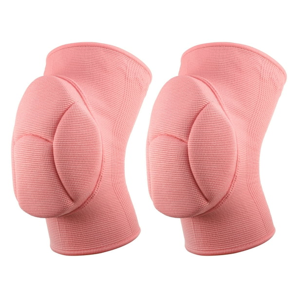 Rodilleras protectoras deportivas Unique Bargains Transpirable Flexible Poliéster Rosa Talla M