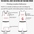 thumbnail image 4 of Camiseta de baloncesto de gran tamaño 4XS-7XL para hombres y niños 2023 nueva en 2 piezas, camiseta y pantalones cortos, ropa deportiva, uniforme de baloncesto para niños y hombres, 4 of 5