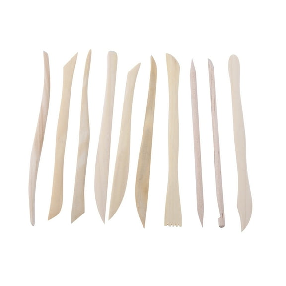 10 pcs DIY Wood Wooden Clay Modeling Tools Set Polymer Clay Sculpting Tools,Polymer Clay,Clay Modeling Tools