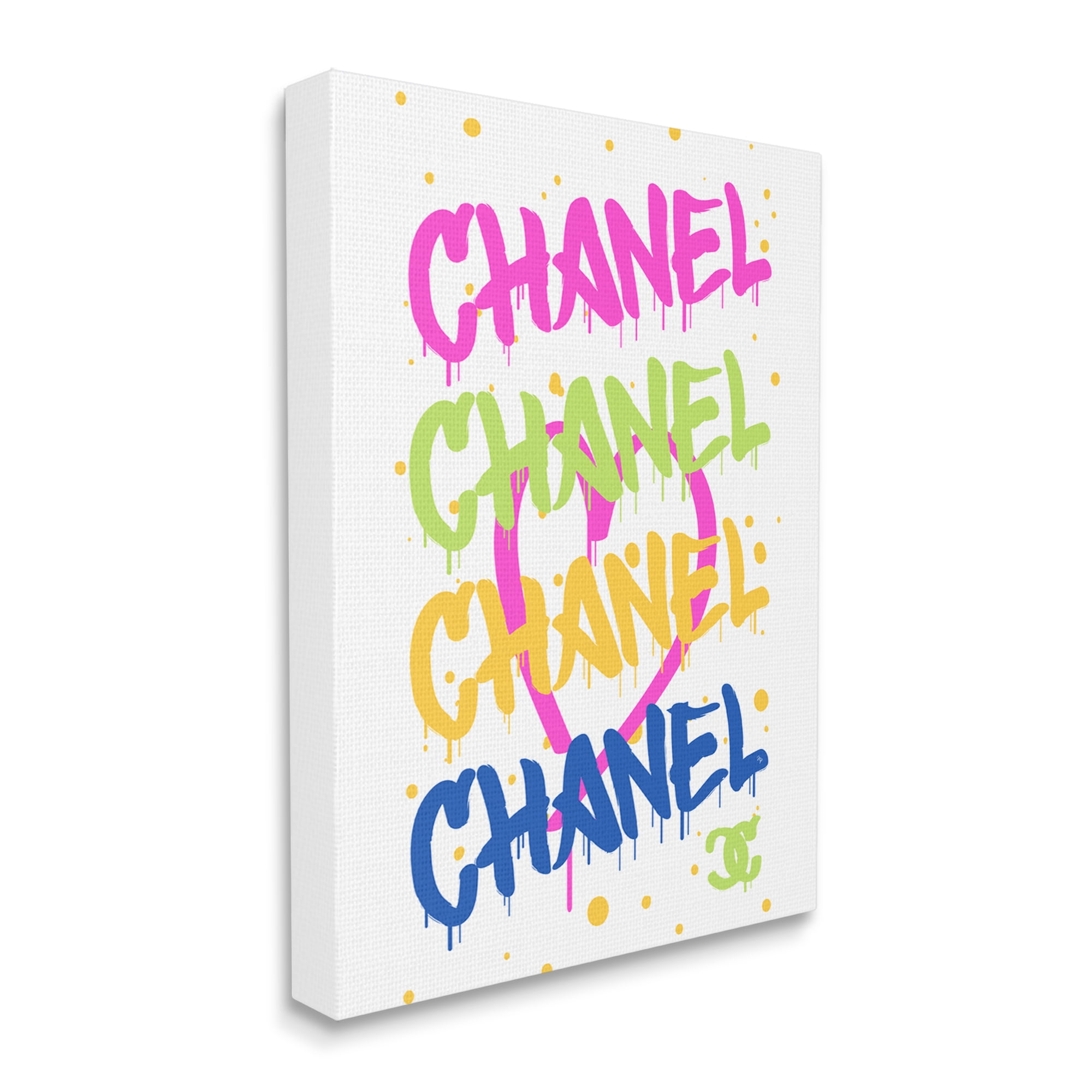 Stupell Industries Glam Graffiti Splatter Typography Painting Gallery Wrapped Canvas Print Wall Art, 30 x 40