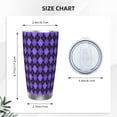 thumbnail image 4 of Susaid purple argyle Print 20oz Car Cup,Insulated Coffee Cup Fully Spill Proof Travel Coffee Mug, Stainless Steel Tumbler for Work Home Outdoor Car-Straw Three-piece Set, 4 of 8