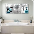 thumbnail image 5 of Wall Decor For Living Room Canvas Wall Art For Bedroom Office Decoration Black And White Wall Paintings Inspirational Abstract Blue Pictures Prints Artwork Home Decor 3 Piece 12x16 In, 5 of 6