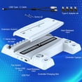 thumbnail image 6 of Game Console Charging Dock with Cooling Fans & Disc Storage – for PS5/PS5 PRO/PS5 Slim Disc & Digital Editions, Dual Controller Charging Station, 11 Disc Slots-White, 6 of 7